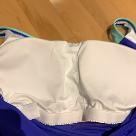 Women’s One-Piece Bathing suit Aqua/Peach/Blue - size L - Picture 14 of 16